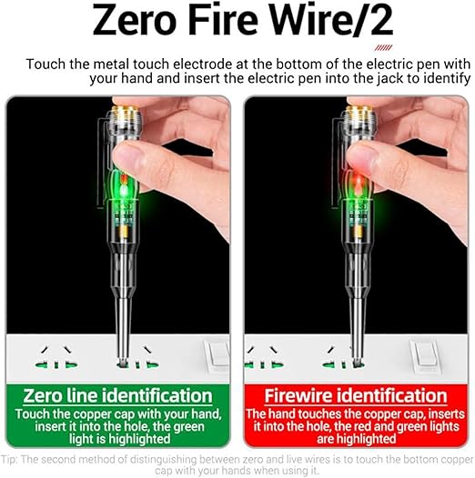 Transparent Electrical Tester Pen, Non-Contact AC Voltage Tester.