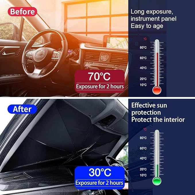 (Free Delivery) Car Windshield Sun Shade Umbrella