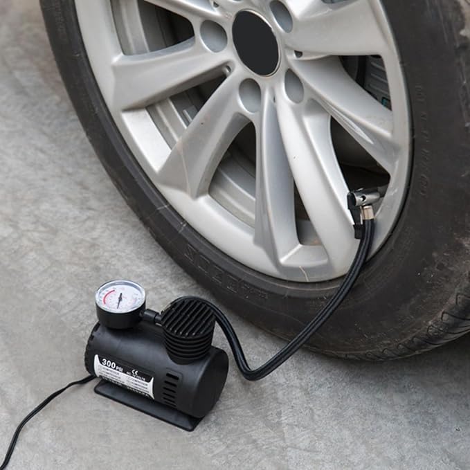 (Free Delivery)12V Portable Car Air Compressor Pump – 300 PSI Tyre Inflator