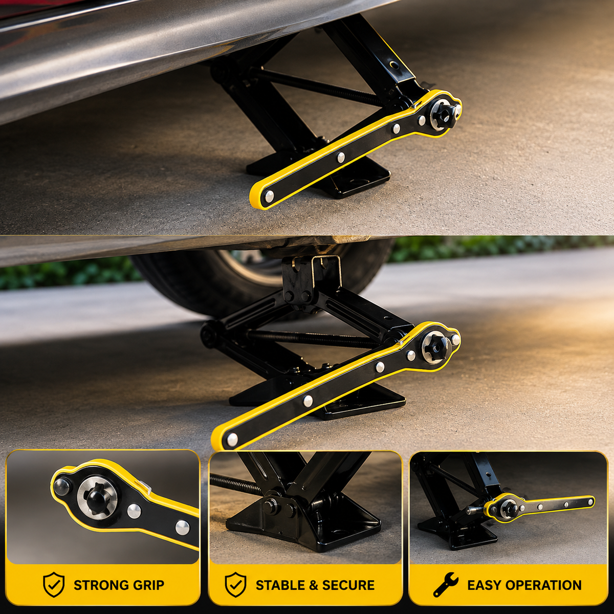 Easy Lift Car Jack Wrench – Quick & Effortless Tyre Changing (Free Home Delivery)