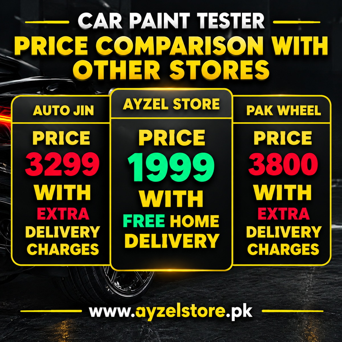 FREE HOME DELIVERY | 100% Original Auto Car Paint Thickness Tester Pen